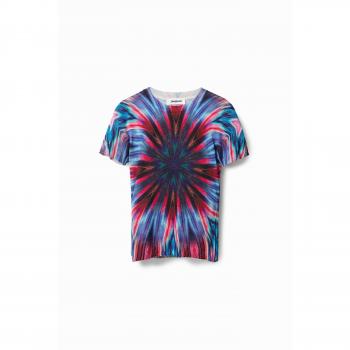 Desigual Elegant Blue Viscose Round Neck Sweater