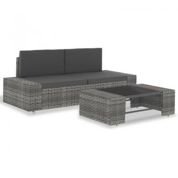 Sofà Esterno Grigio Prolenta Premium 3 Pz