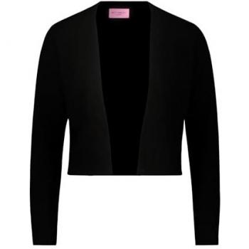 Betty Barclay Kaschmir-Strickjacke mit Rippbündchen Damen Gr. 40 schwarz