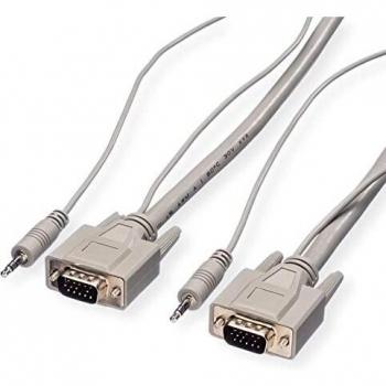 Cable VGA HDB15 con Audio 10 m Macho-Macho