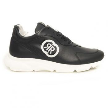 Cerruti 1881 Blue Leather Sneakers