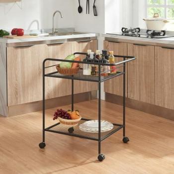 Carro de servicio Hole 2 estantes metal 72 x 62 x 45 cm