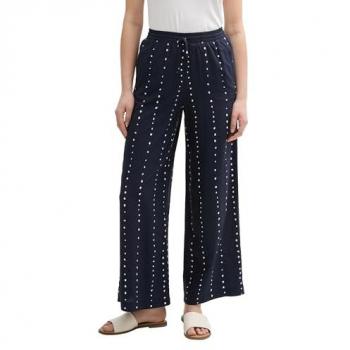 Tom Tailor Marlenehose Damen Dunkelblau, 38/L32 – Baumwollmix