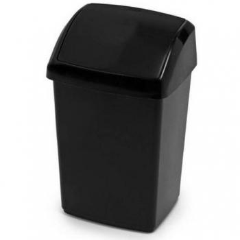 10L Black Swing Bin with Lid