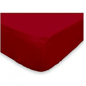 Soleil d'Ocre Tinta Unita Lenzuolo 90x190 cm – Colore Rosso