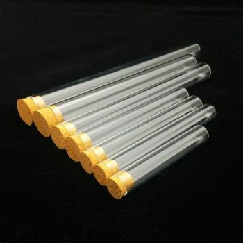 Rundglas Chemieset – 20 Stück, transparent, mit Korkstopfen, für Experimente