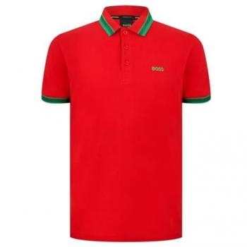 Red Cotton Polo for Men
