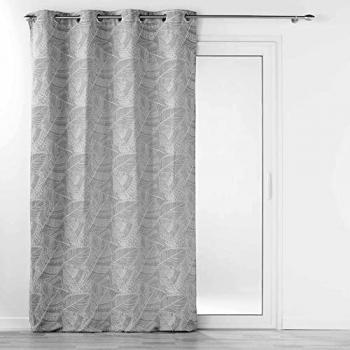 Rideau Floriss Jacquard 140x260cm à Œillets Gris