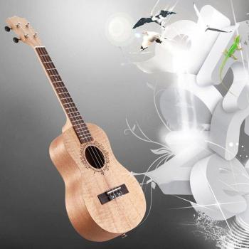 Ukelele de 26 Pulgadas, Tenor Acústico de Madera de Caoba, 18 Trastes, Para Principiantes