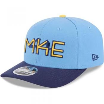 New Era Milwaukee Brewers Snapback Cap 9Seventy Stretch Blau