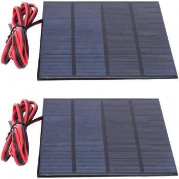 2Pcs 12V Mini Solar Battery Module 150mA with 1 Meter Cable