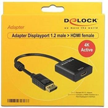Adapter DisplayPort > HDMI (ST-BU) aktiv DeLOCK Black