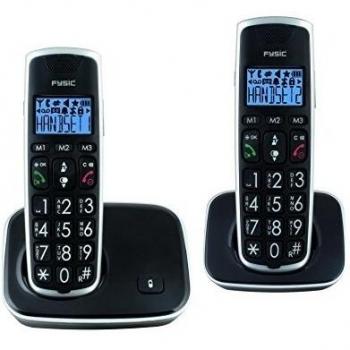 Teléfono DECT FYSIC FX‑6020 Negro con Identificador