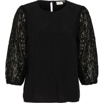 Kaffe Women’s Black Lace Sleeve Blouse – 8