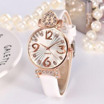 Luxury Women's Quartz Bracelet Watch with Rhinestone Dial