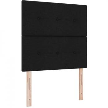 Tête de lit capitonnée noire 100 cm tissu