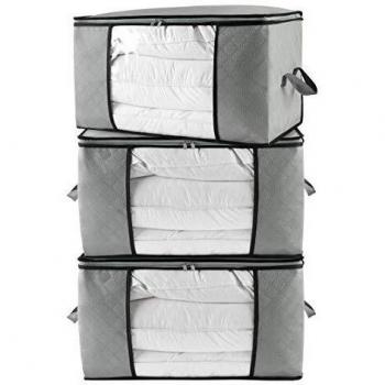Heavy-Duty 90‑Liter Garment Organizer with Clear Front Panel