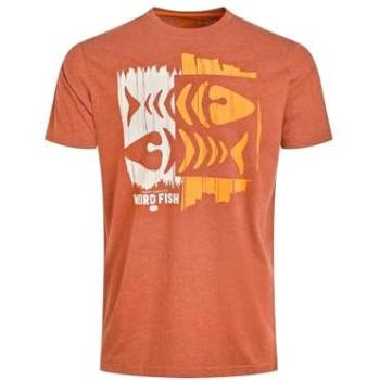 Red Surge Double Fish Print T‑Shirt – XL+ Men