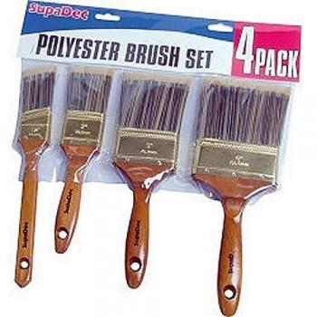 SupaDec Professional Polyester Brush Set, 4 Pack