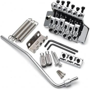 Tremolo 6 Cordes à Double Verrouillage pour Guitare Électrique Noir/Or/Chrome