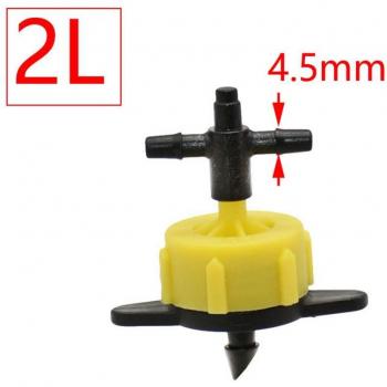 50pcs Pressure Compensating Dripper with 2/4-Way Cross Connector
