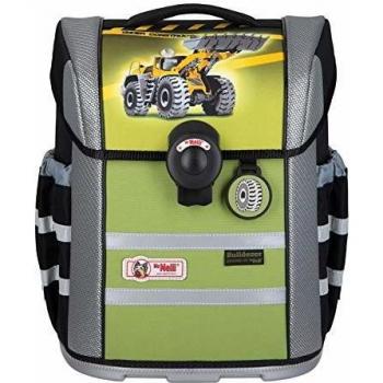 McNeill Ergo Mac Schulbag Bulldozer – Gelber Rucksack, beleuchtetes Warnsignal