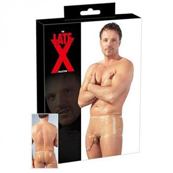 Latex Unterhosen mit Penishülle, Small/Medium, transparent
