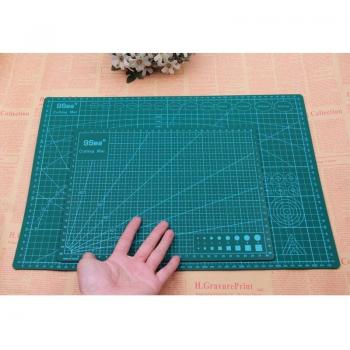 DoubleSide Patchwork PVC Cutting Board – Self‑Repairing, A3‑A5