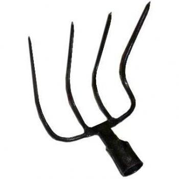Herramienta de jardín 4 púas sin mango F124B-4T