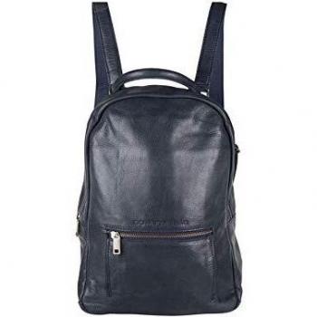 Leder‑Rucksack für Damen, Cowboysbag „Perry“ 13 Inch, Blau/Dunkel