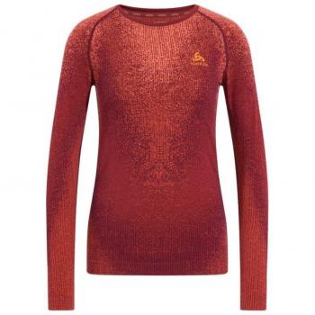 Odlo Blackcomb Eco Big Logo Top Crew Neck Unterhemd Damen in berry, Größe: L