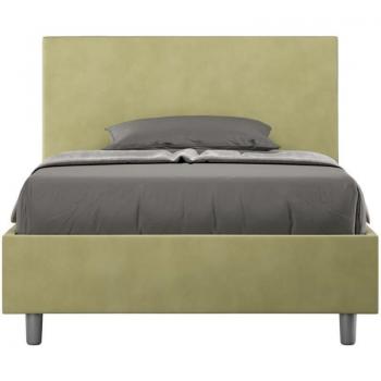 Letto Ityhome Adele 110x210 Rete + Contenitore, rivestito in microfibra – Verde