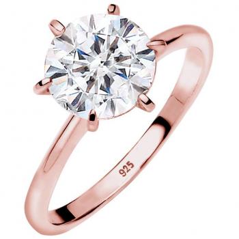 Elli Verlobungsring Damen 925 Sterling Silber mit Kristall Brillantschliff