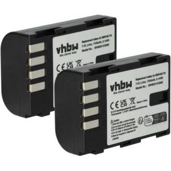 Vhbw Lithium-Ionen Akku für Panasonic Lumix DMC-G9, DC-GH5, DC-GH5M, DC-GH5L, DMC-GH3, 1100 mAh