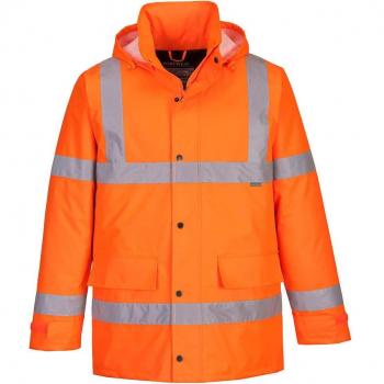 ANSI Class 3 High Visibility Oxford Weave 300D Traffic Safety Jacket Orange Size 6XL