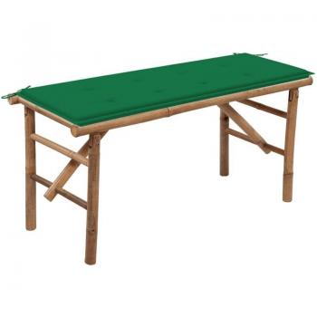Banco plegable Torana con cojín de bambú 118 cm