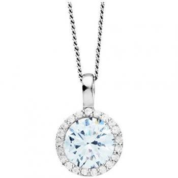 Silver Trends Zirkonia Halskette mit Anhänger 45 cm ST1163