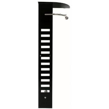 Haku „Mamba“ Edelstahlwandschrank – 89578, Schwarz, ca. 60×38×190 cm