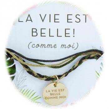 Trésor de Lily – Bracelet cordon Messages – 15 mm