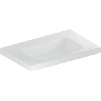 Vasque lumineuse Geberit iCon 75x48cm, sans trou pour robinet, sans trop-plein, couleur blanche