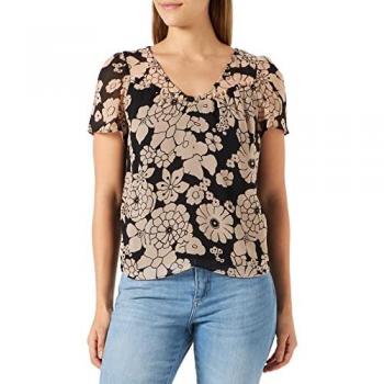 Camiseta negra de manga corta para mujer Naf Naf, talla XS