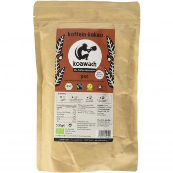 Koawach Kakaopulver – Koffein Kakao Zuckerfrei Guarana Vegan heiße Schokolade Getränk ohne Zucker Energy Drink Backkakao Bio Fairtrade (500g)