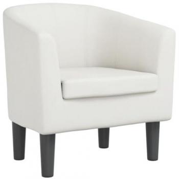 Sillón relax cuero sintético blanco