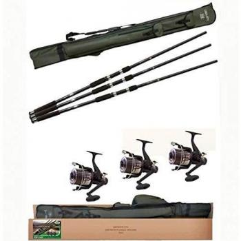 Lineaeffe 3‑Pack Carpfishing Combo Black 3.60m Unisex