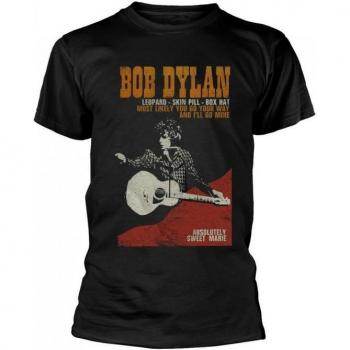 Bob Dylan Unisex Erwachsene Sweet Marie T-Shirt aus Baumwolle L schwarz