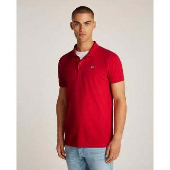 Slim Fit Poloshirt Tommies – Herren S, Rot, V-Ausschnitt