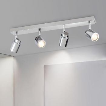 Polished Chrome 4-Light Adjustable Ceiling Spotlight