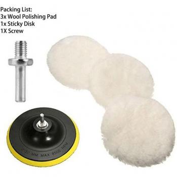 Kit de Soins de Carrosserie 3/4/5/6/7 Pouces avec Tampons pour Cire et Peinture