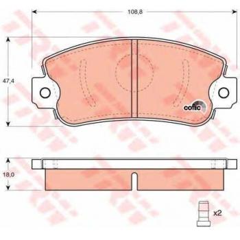 TRW gdb1297 Kit pastiglie freno, Freno A Disco