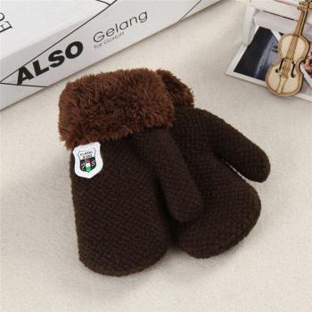 Glückliche Kleinkind‑Handschuhe – warme, volle Finger, gestricktes Seildesign